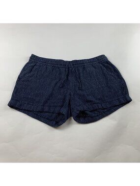 Old Navy Dark Pinstripe Linen Blend Pull On Shorts L